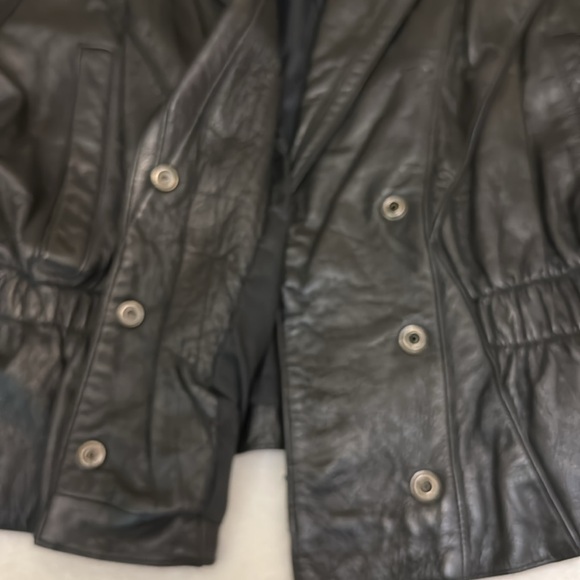 Vtg Maggie Lawrence Jacket Womens
Motorcycle Punk Pop 80s Leather
Cinched waist - Picture 10 of 16
